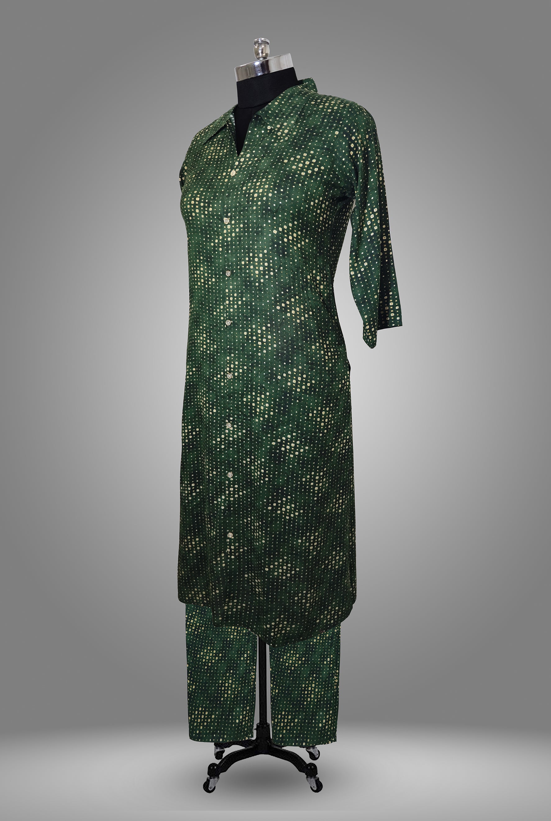 KURTA WITH PANT WITH GREEN COLOR