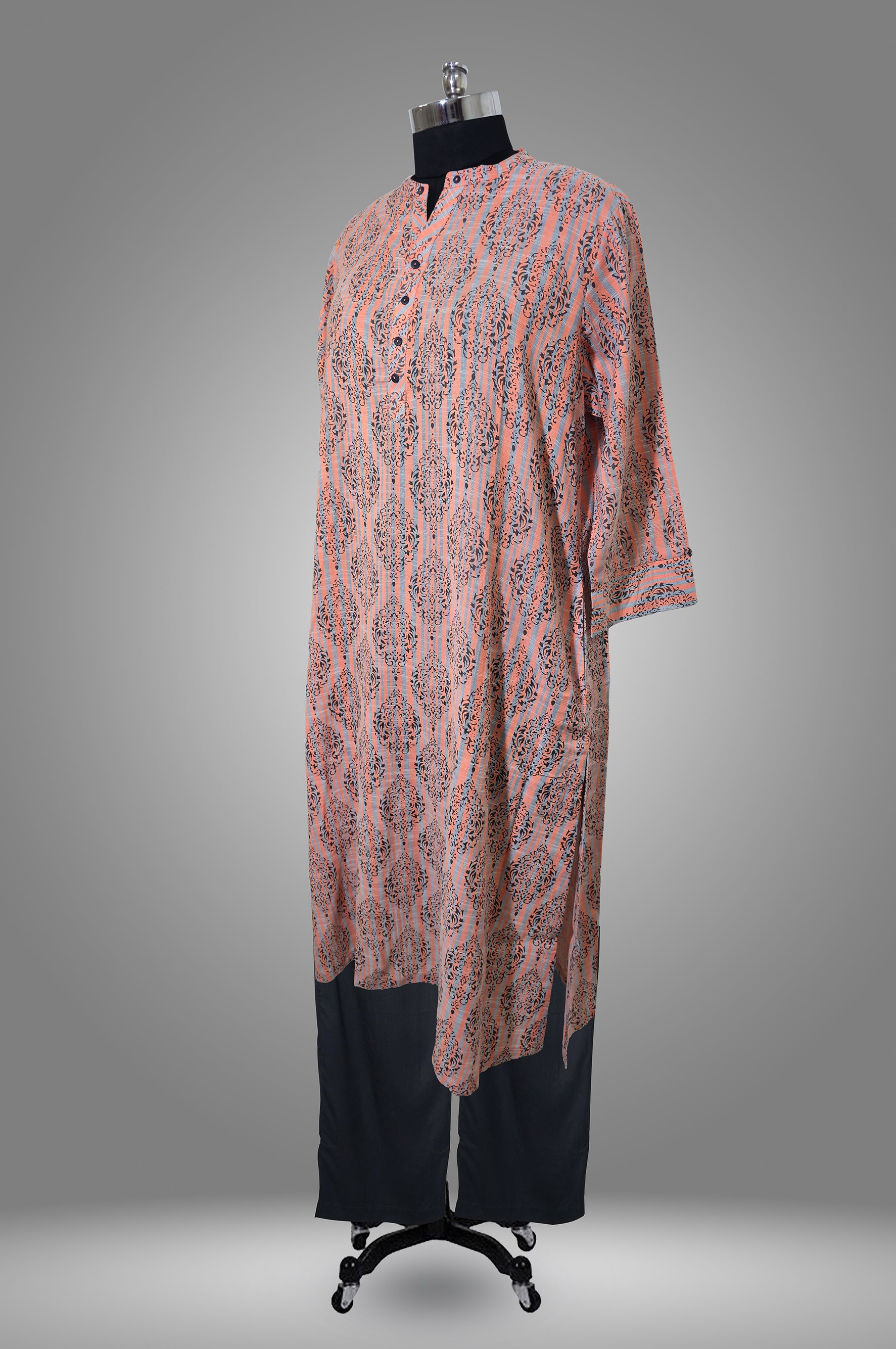 KURTA WITH PANT AND  PEACH COLOR