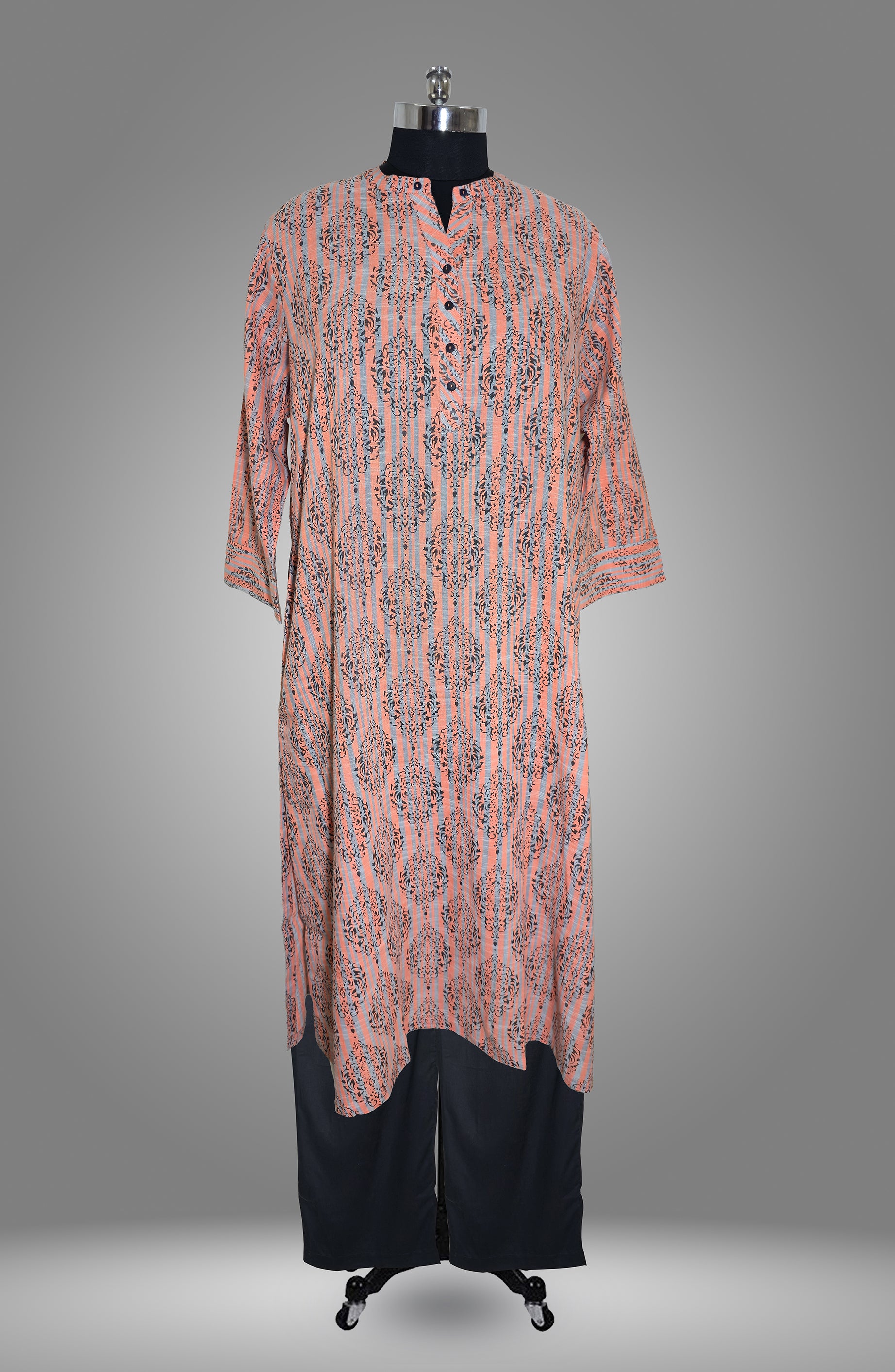 KURTA WITH PANT AND  PEACH COLOR