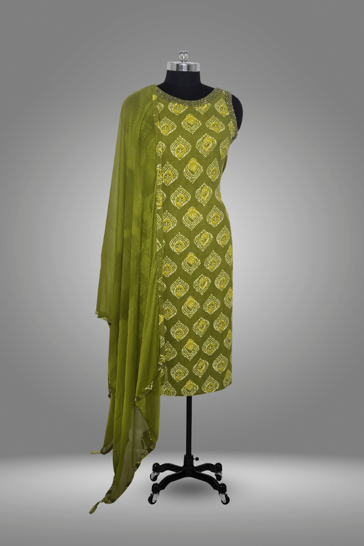 KURTA WITH PANT  AND DUPPATA WITH Lemon COLOR