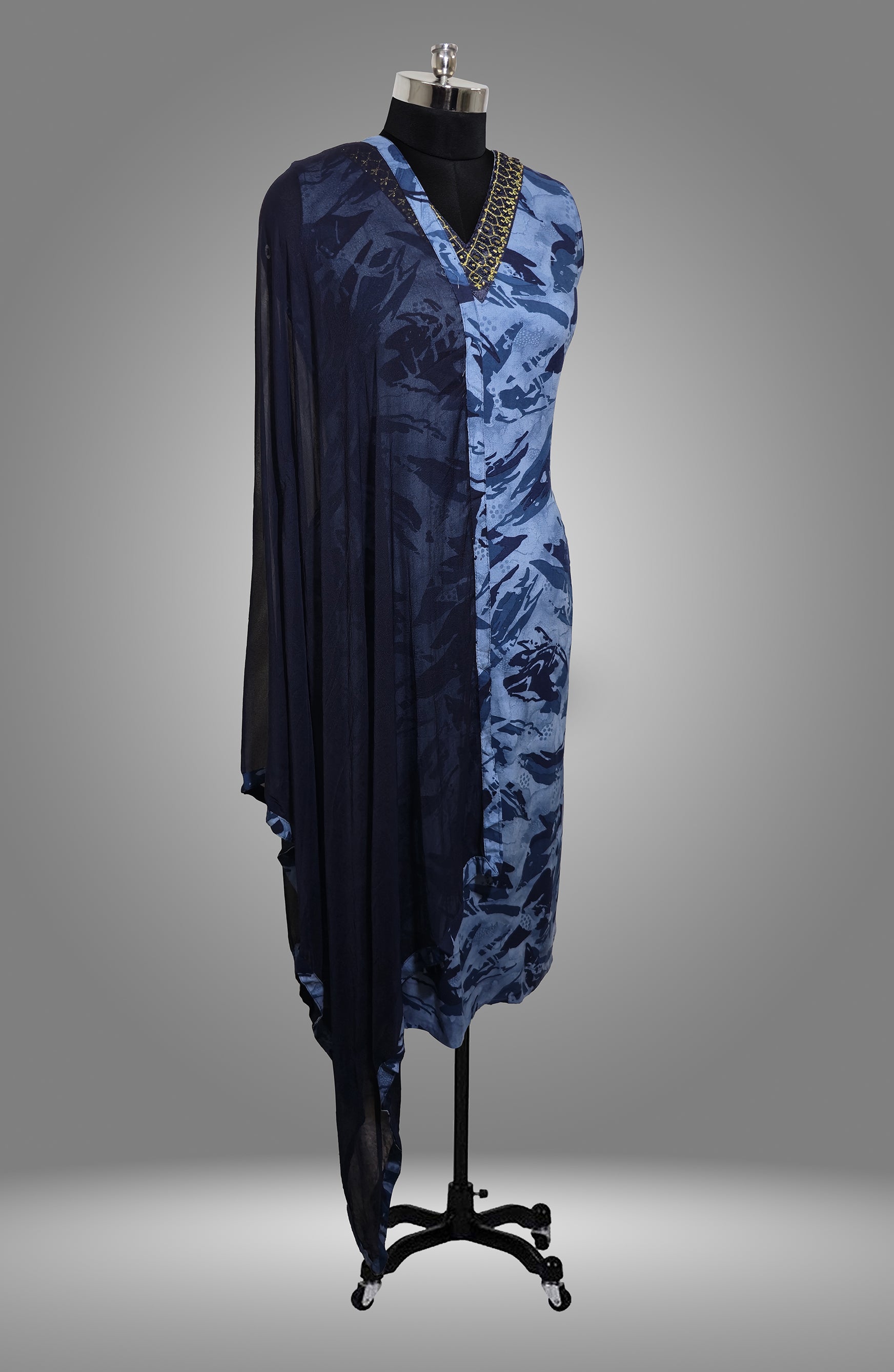 KURTA WITH PANT AND DUPPATA WITH BLUE COLOR