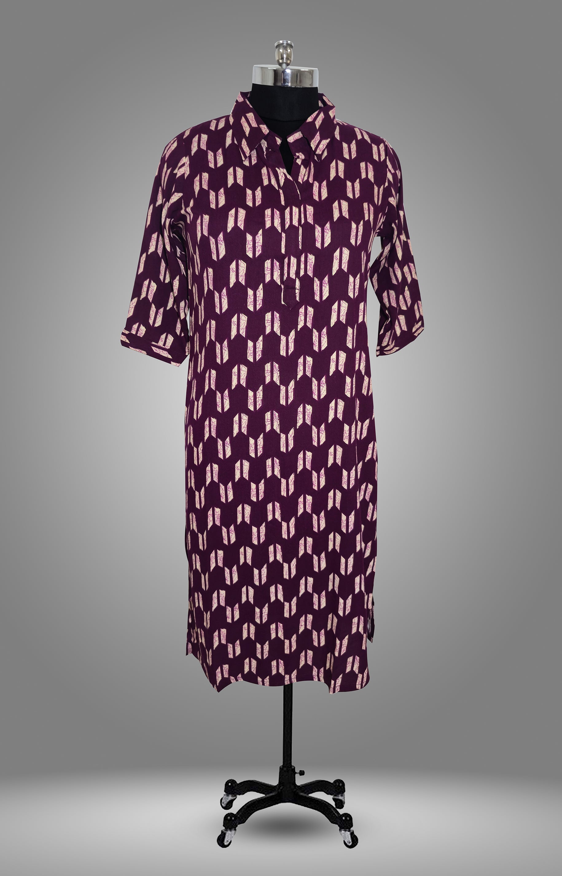 KURTA WITH Cotton AND Maroon COLOR