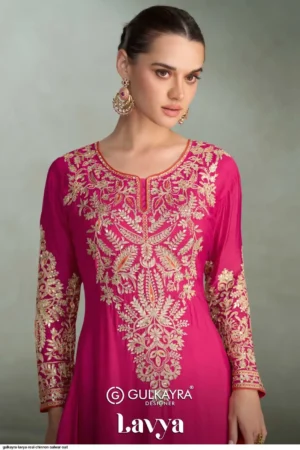 Sharara Suit Set real chinnon ( embroidery & hand work only)